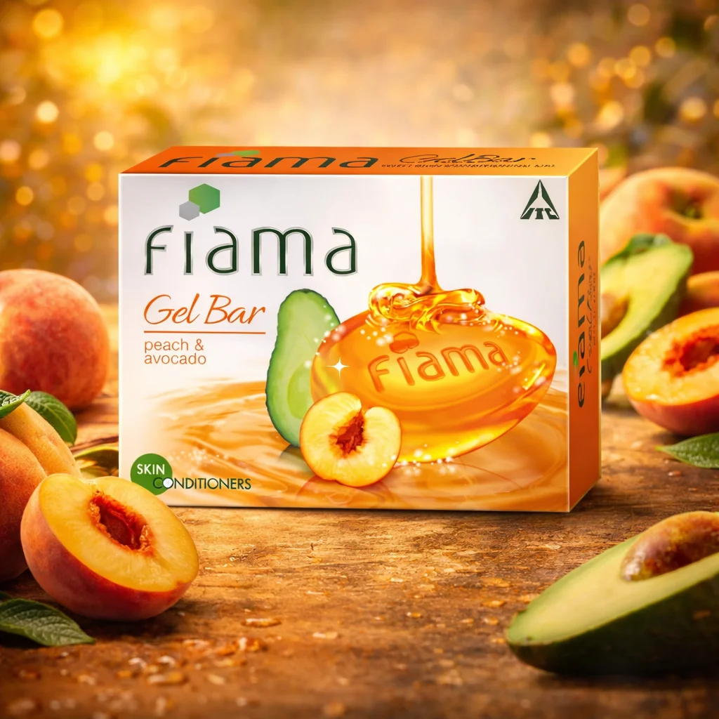 Fiama Gel Bar  Peach & Avocado Moisturised Skin 75g